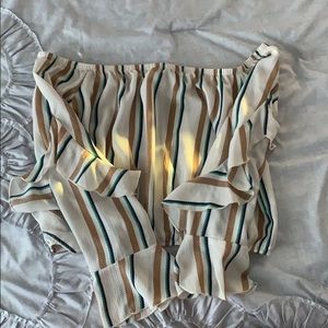 Off the shoulder blouse with sleeves